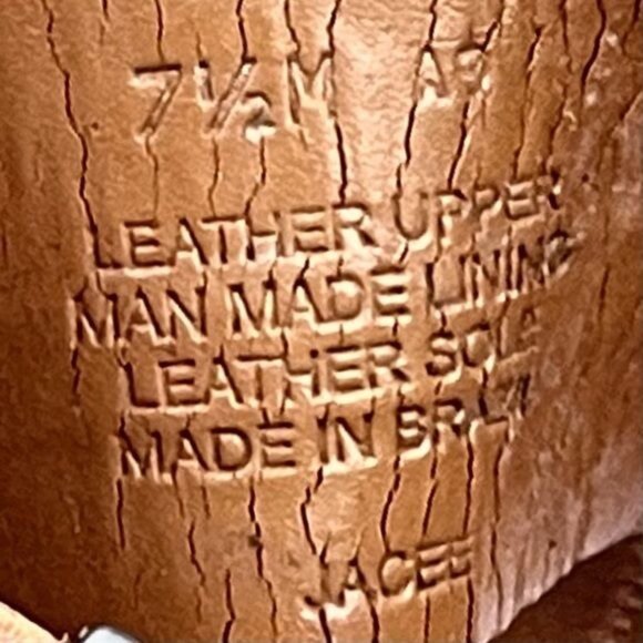 Antonio Melani tan leather block heel sandals buckle 7.5 - Picture 9 of 13